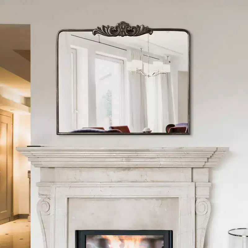 Specchio da parete decorativo in metallo, finitura bronzo antico, 73,6 cm x 94 cm: Rettangolare, nessun assemblaggio richiesto, include accessori di montaggio