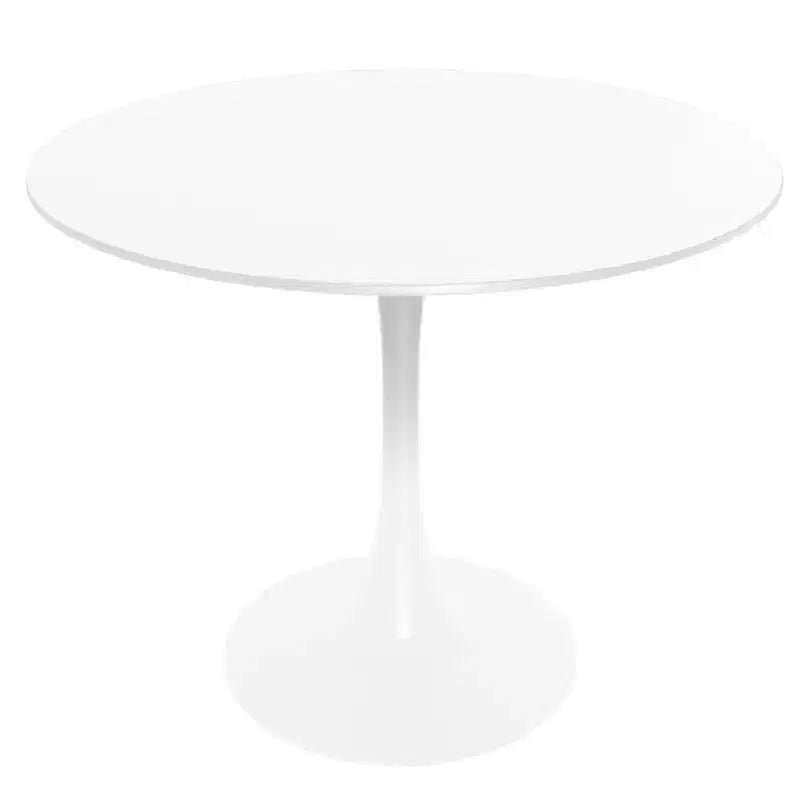 Set da Pranzo 5 Pezzi Bianco - Tavolo Rotondo e 4 Sedie da Pranzo Ergonomiche in Plastica