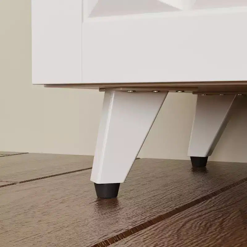 Cassettiera 4 ante in stile "diamante" - Superficie effetto tessuto per il soggiorno