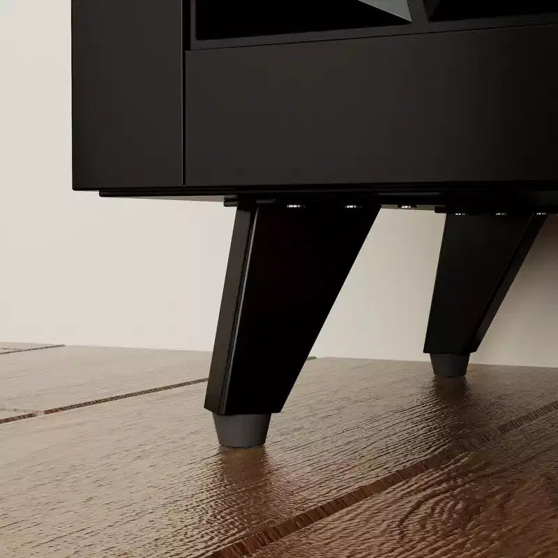 Cassettiera 4 ante in stile "diamante" - Superficie effetto tessuto per il soggiorno