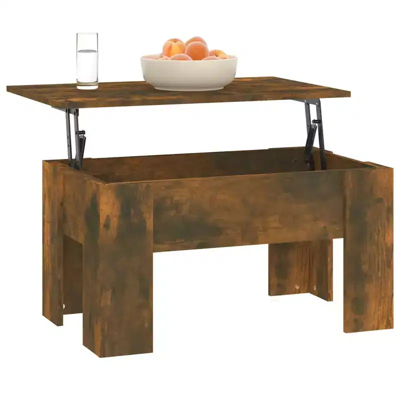 Tavolino Rovere Affumicato Legno Ingegnerizzato Medio
