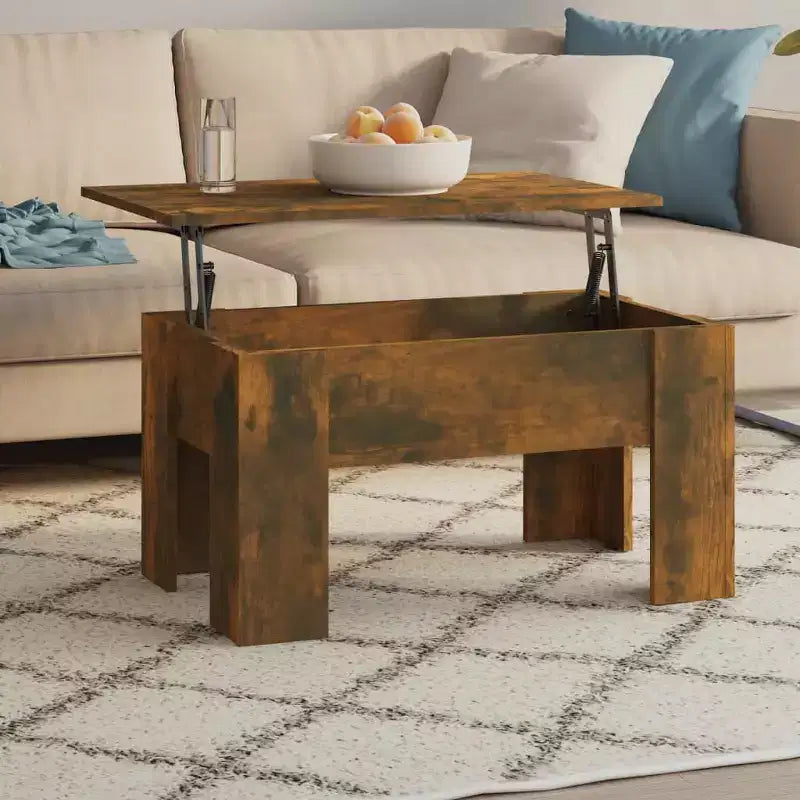 Tavolino Rovere Affumicato Legno Ingegnerizzato Medio