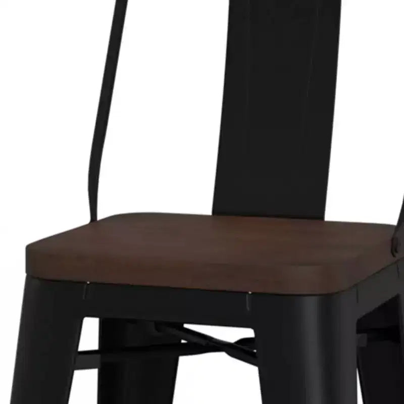 Set di 4 sgabelli da bar alti Josephine in metallo/legno da 61 cm