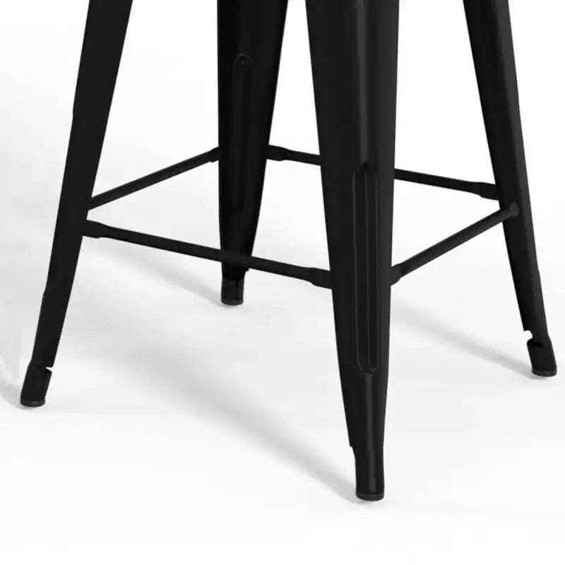 Set di 4 sgabelli da bar alti Josephine in metallo/legno da 61 cm
